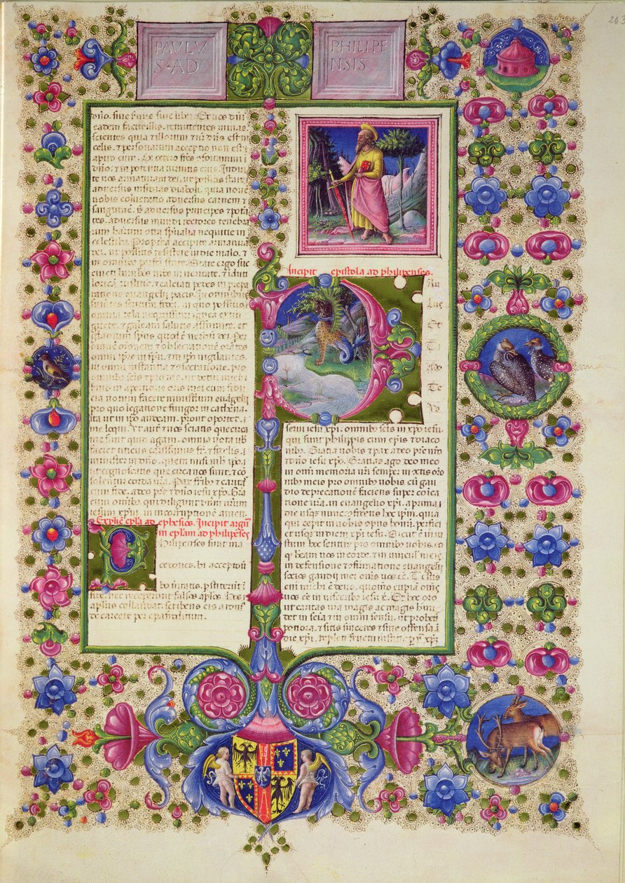 Letter from St. Paul to the Philippians, from the Borso d