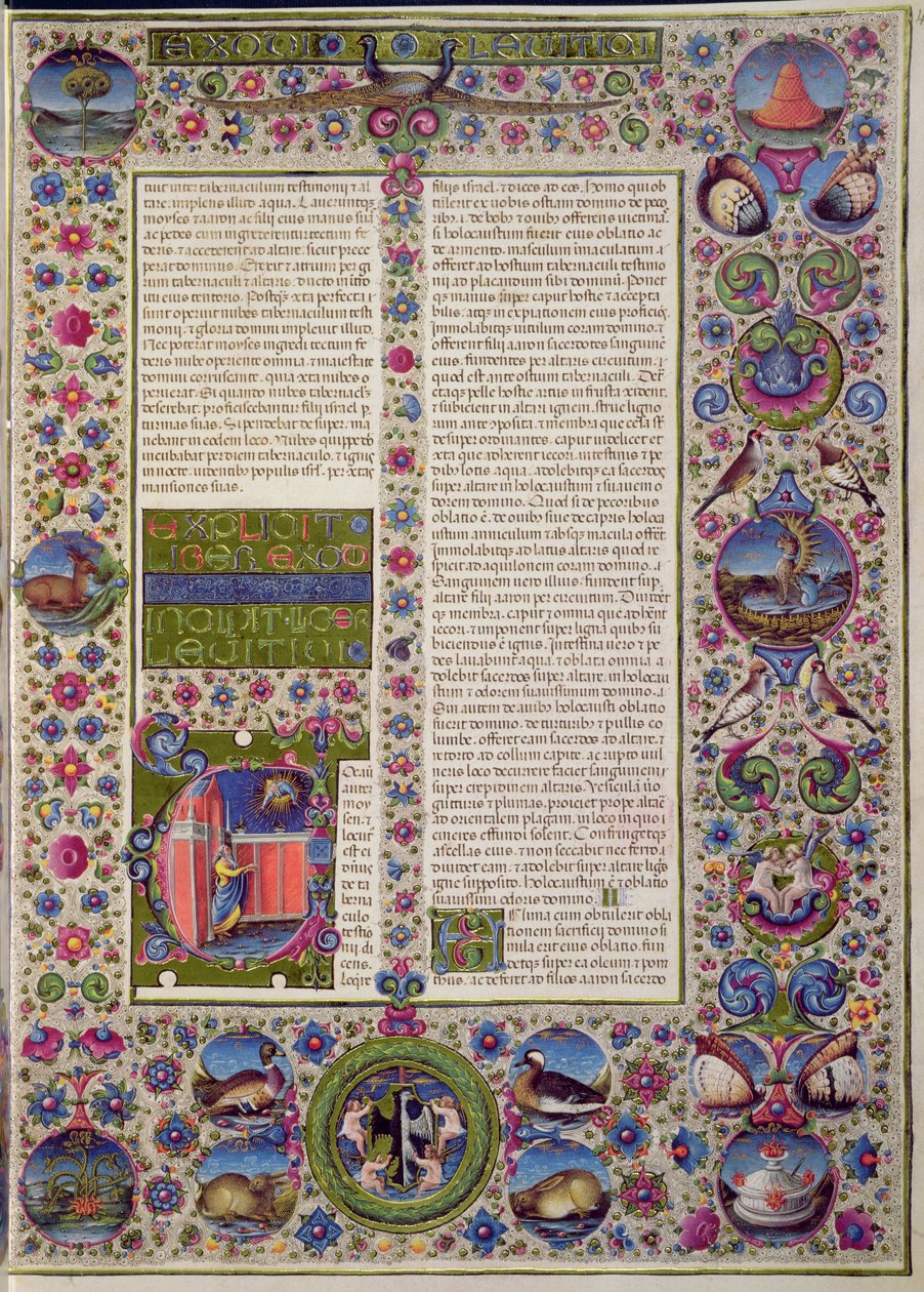 Opening words of Leviticus, from the Borso d