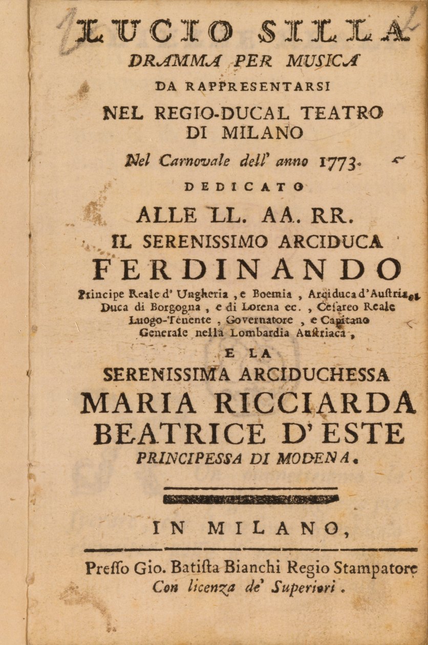 Frontispiece from Mozart