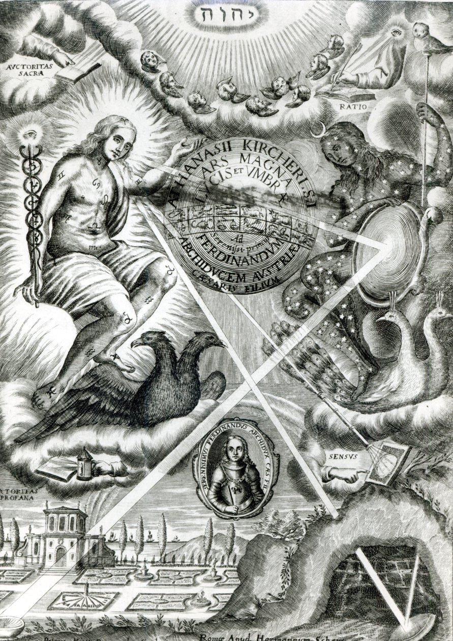 Frontispiece of Ars Magna Lucis et Umbrae, by Athanasius Kircher, Rome, 1646 by Italian School