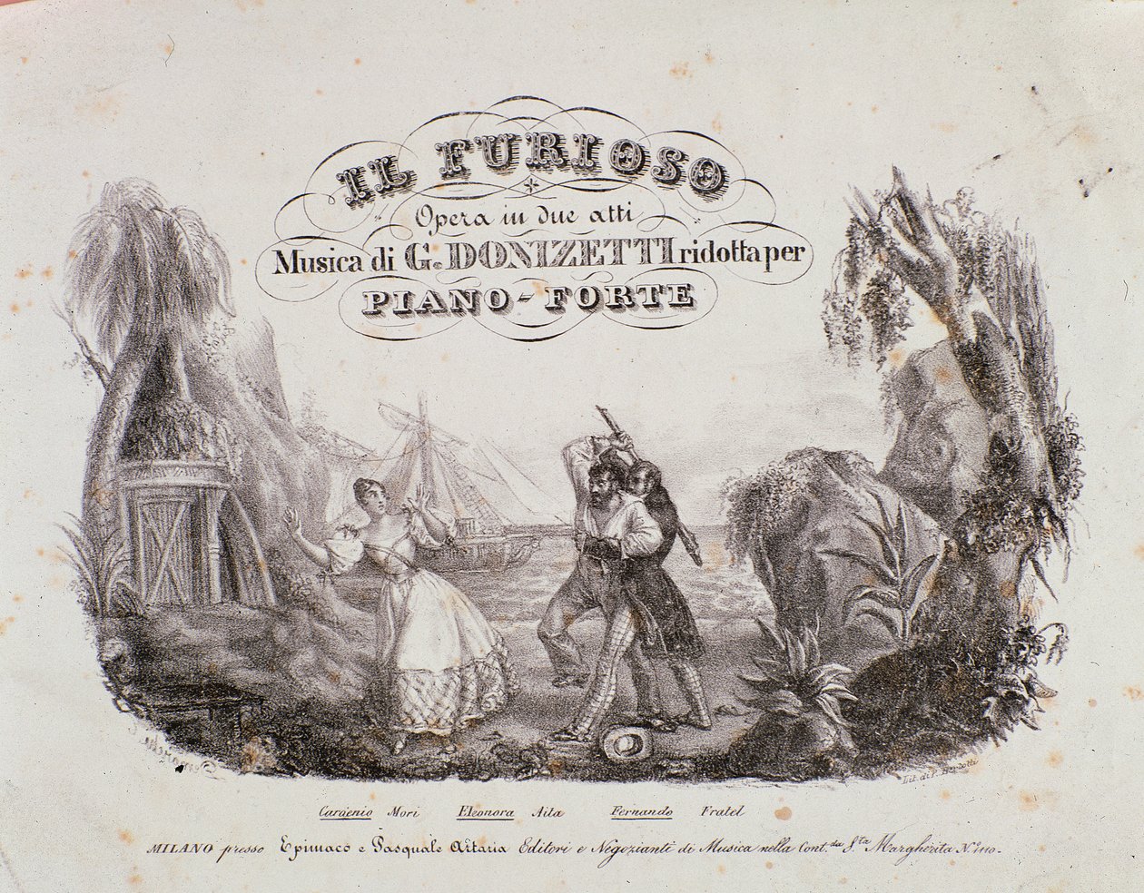 Frontispiece of the musical score of 