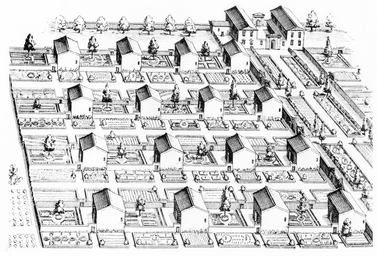 Garden of a monastery in Turin by Italian School