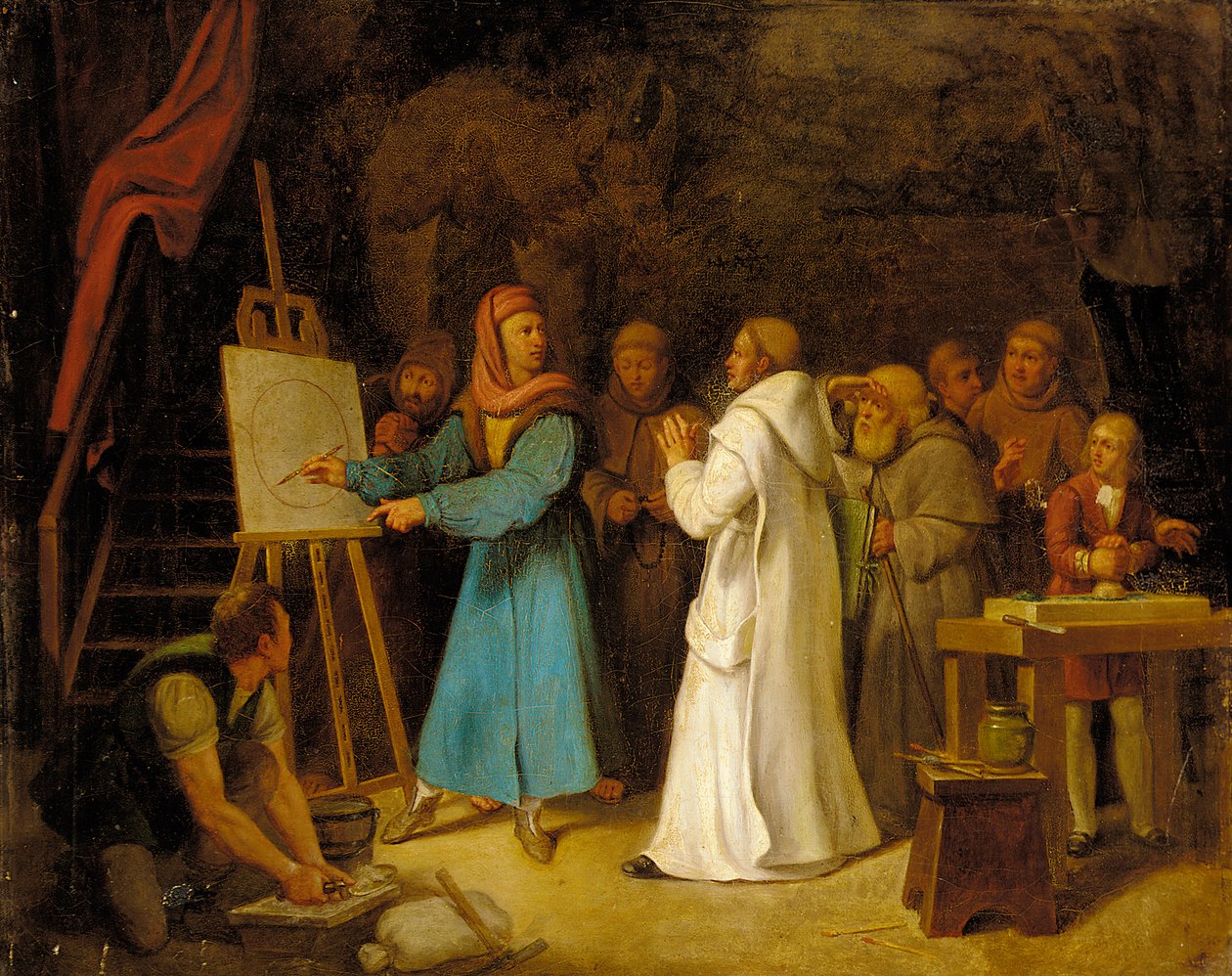 Giotto Demonstrating the Art of Drawing in His Studio by Italian School