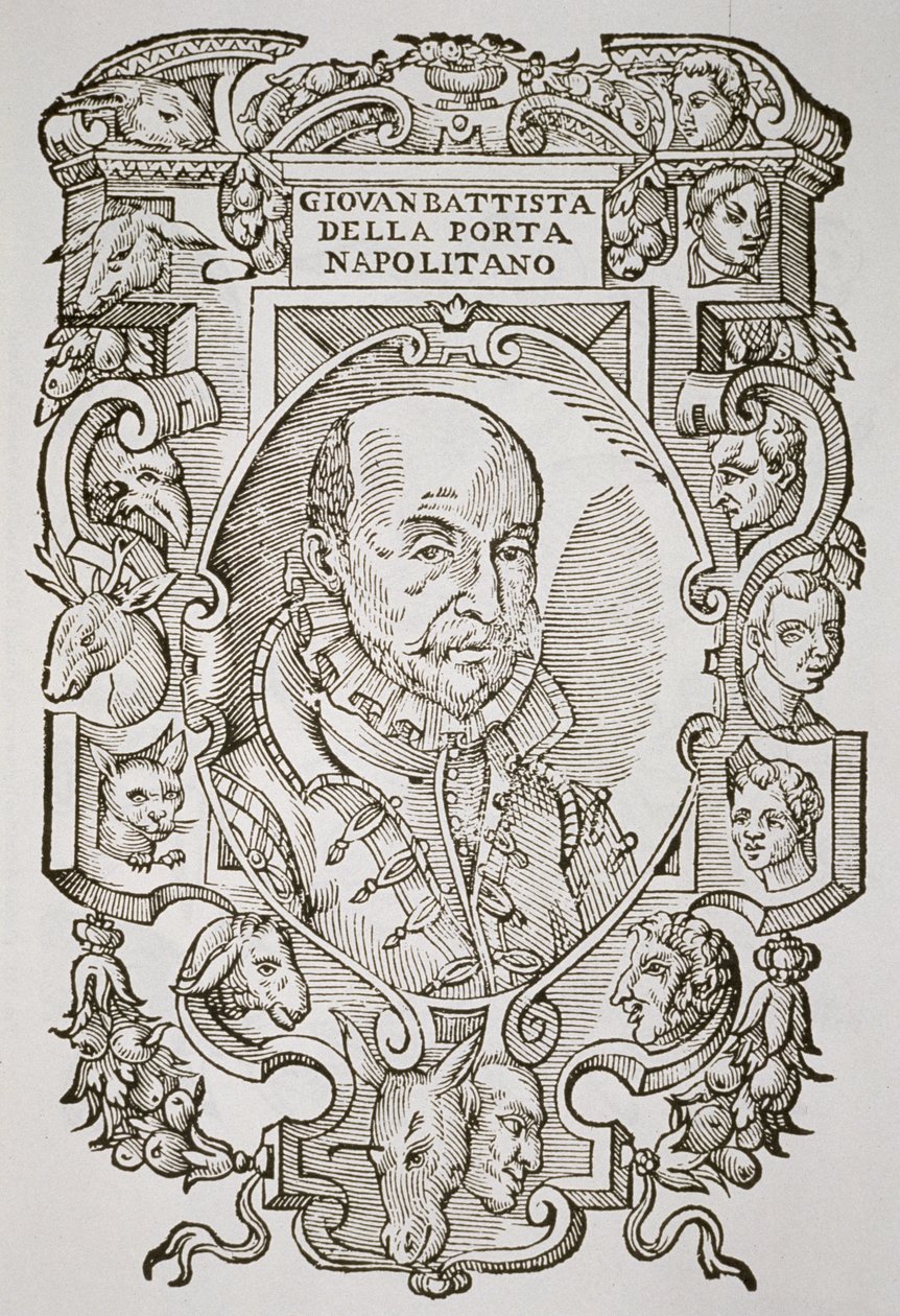 Giovanni Battista della Porta from his book, Delle Celeste Fisionomia, Padua 1616, illustrated in History of Magic, published late 19th century by Italian School