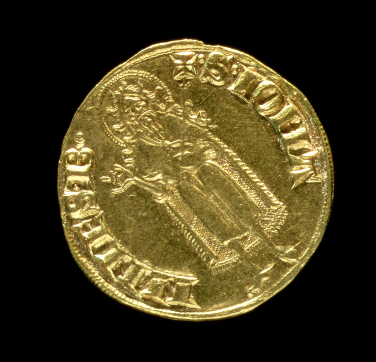 Gold Florin (reverse) Depicting St. John the Baptist, Florentine, 1252 by Italian School