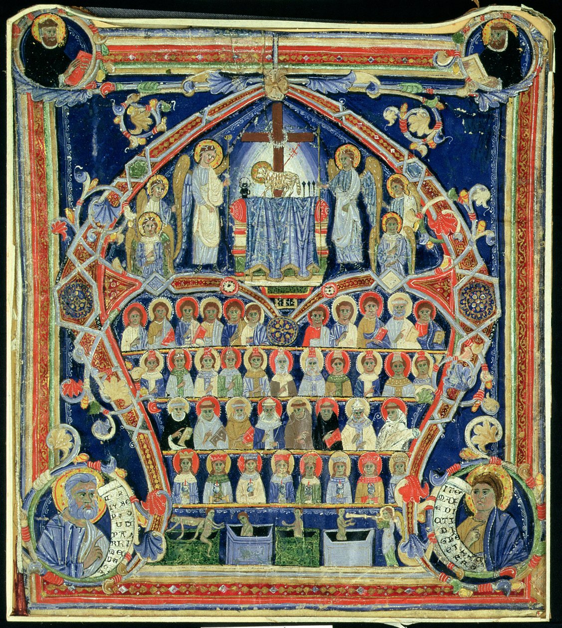 Historiated initial A depicting The Last Judgement by Italian School