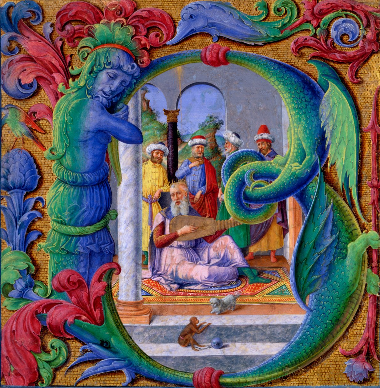 Illuminated Initial B by Italian School