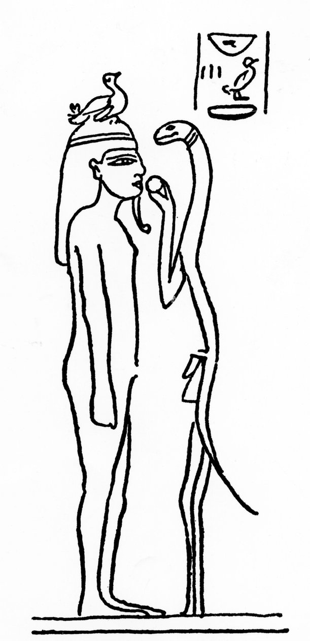 Illustration from Dizionario di Mitologia Egizia by Rodolfo Vittorio Lanzoni, 1881 by Italian School