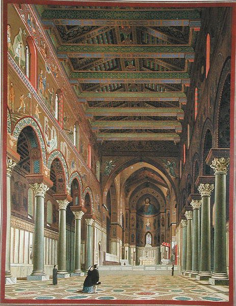 Interior of the Duomo di Monreale, Sicily by Italian School