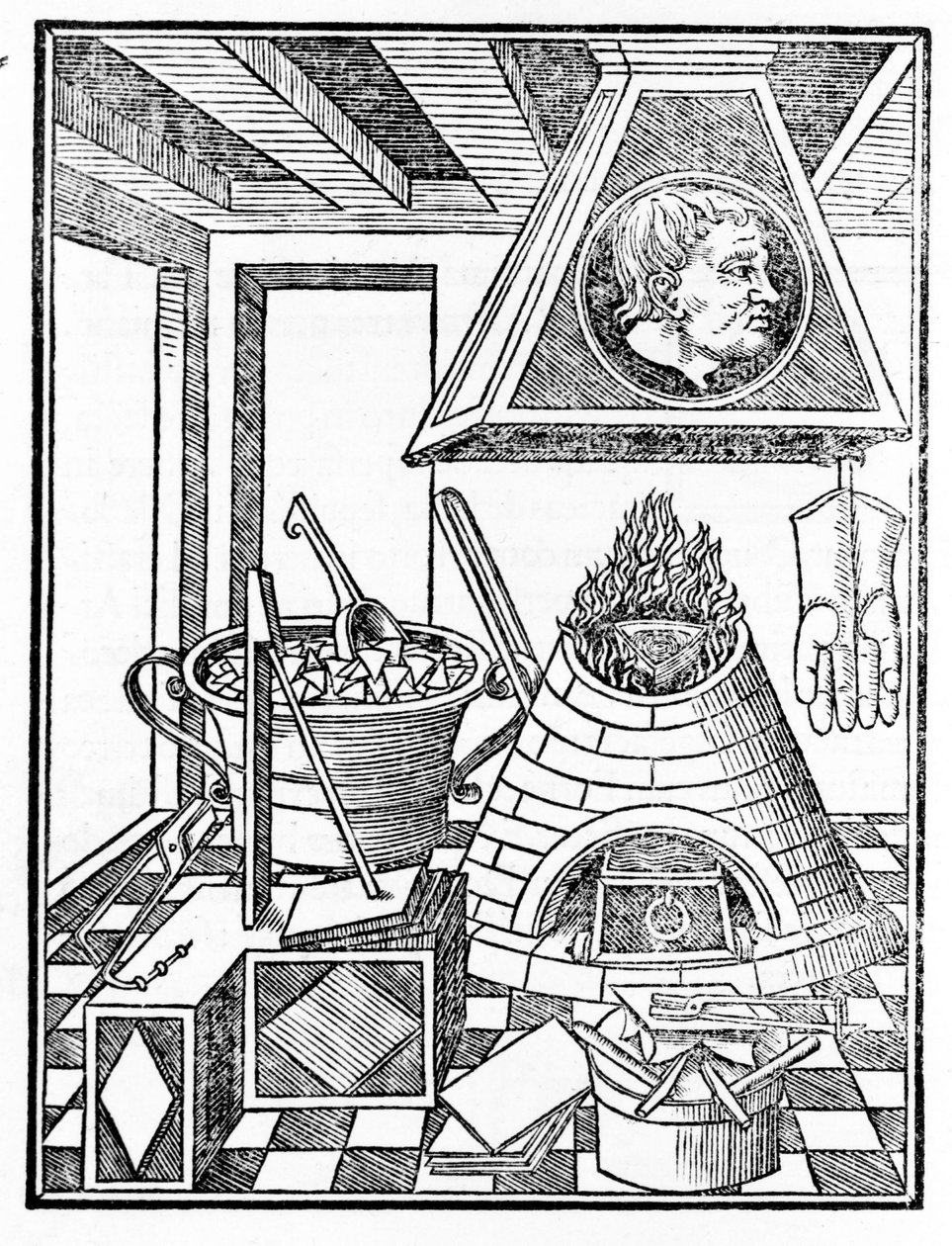 Interior View of a Metallurgy Workshop by Italian School