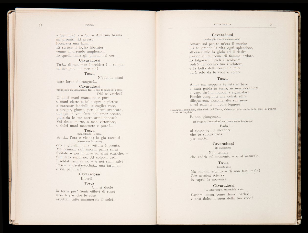 Libretto della Tosca by Giacomo Puccini, Edition Ricordi, Italy by Italian School