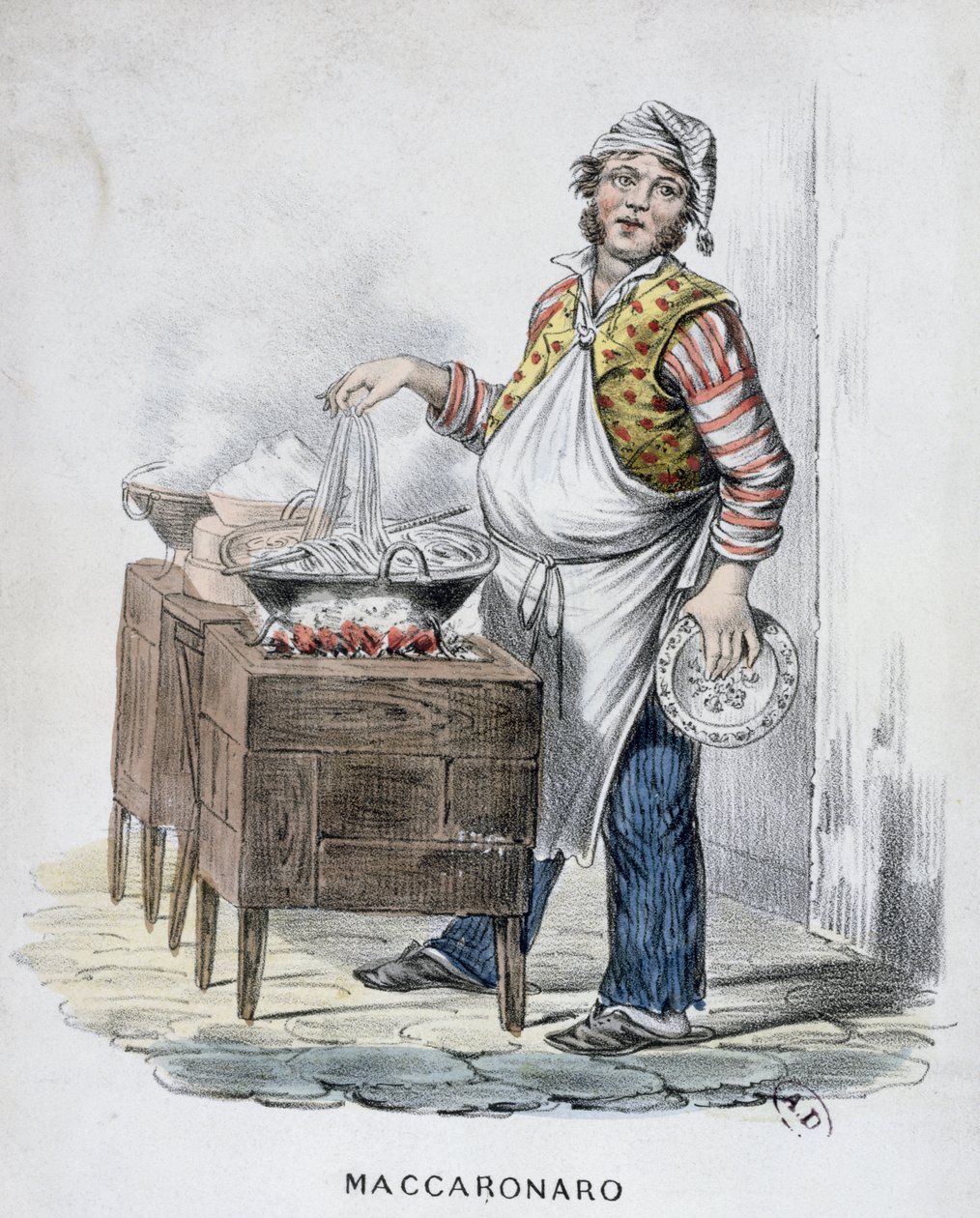 Macaroni Seller by Italian School