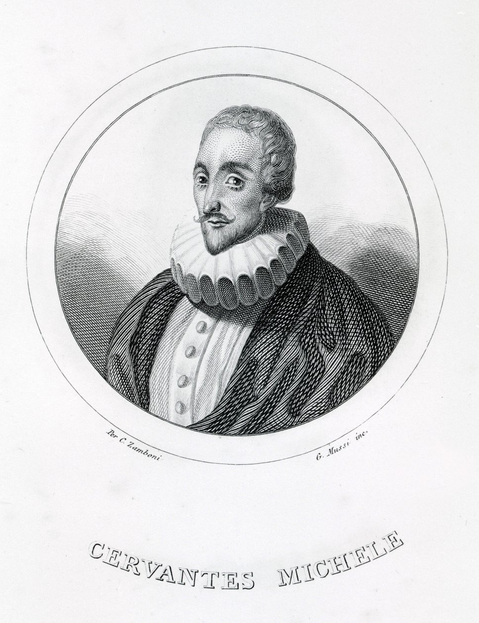 Miguel de Cervantes, Spanish writer (1547 - 1616) by Italian School