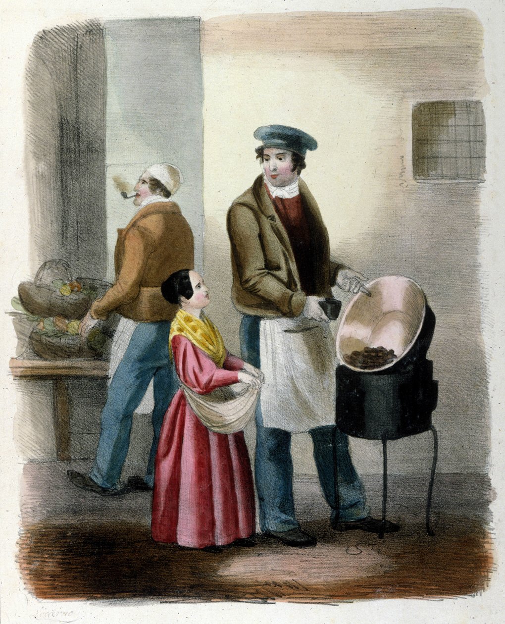 Milanese Metier: a salesman of chestnuts by Italian School