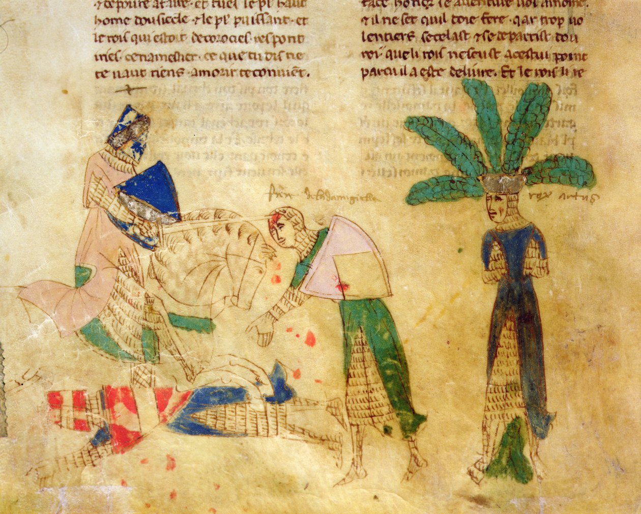 Tristan Frees King Arthur, from the Story of Tristan by Italian School