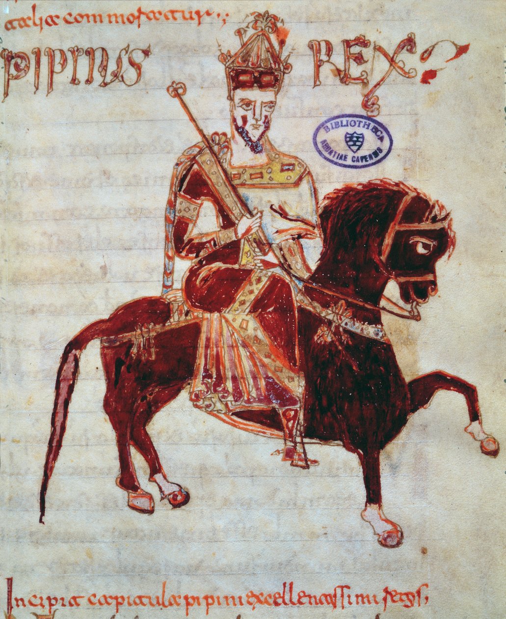 Equestrian Portrait of Pepin (c.773-810) King of Italy, 1023 by Italian School