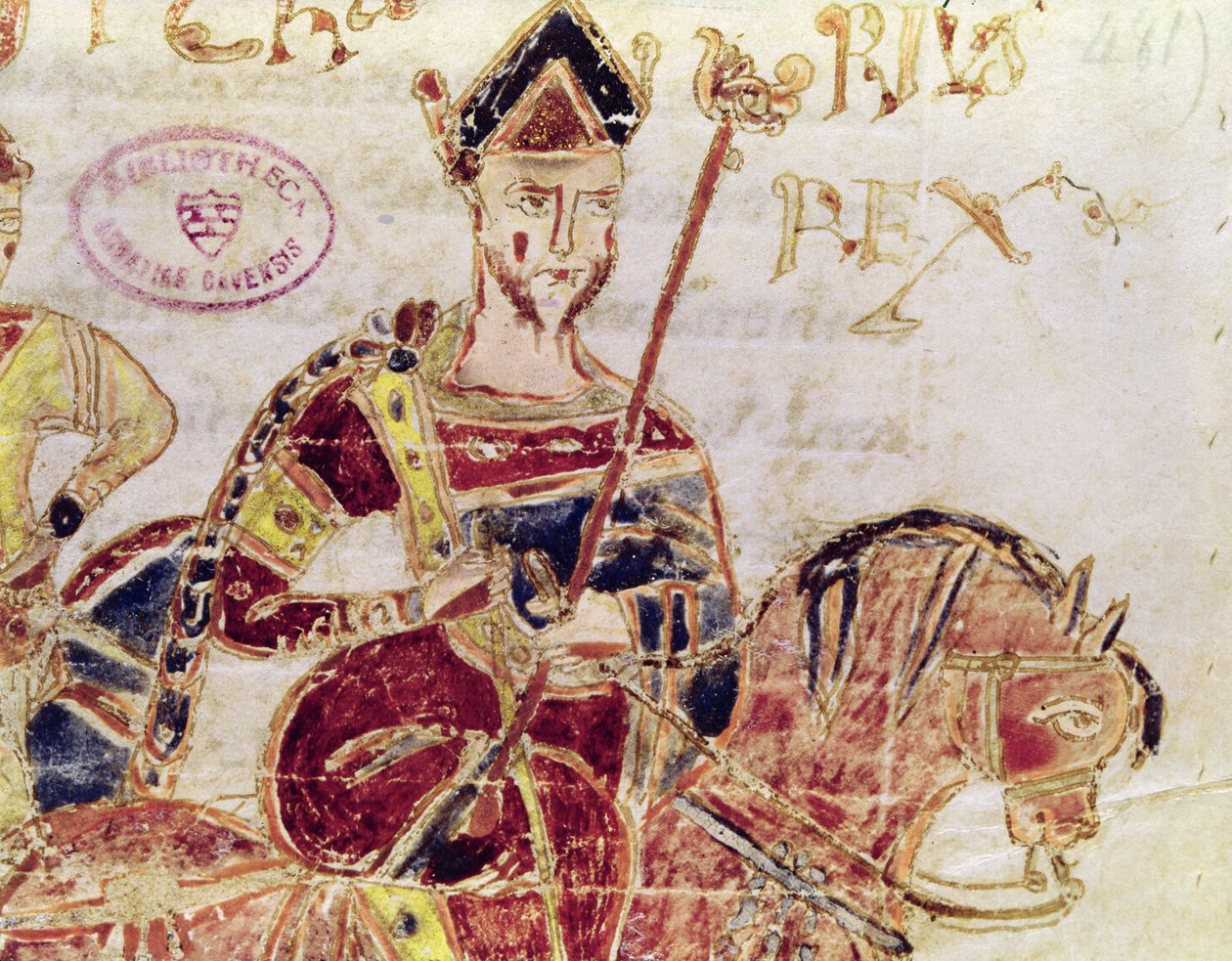Lothair I (c.795-855) on His Horse by Italian School