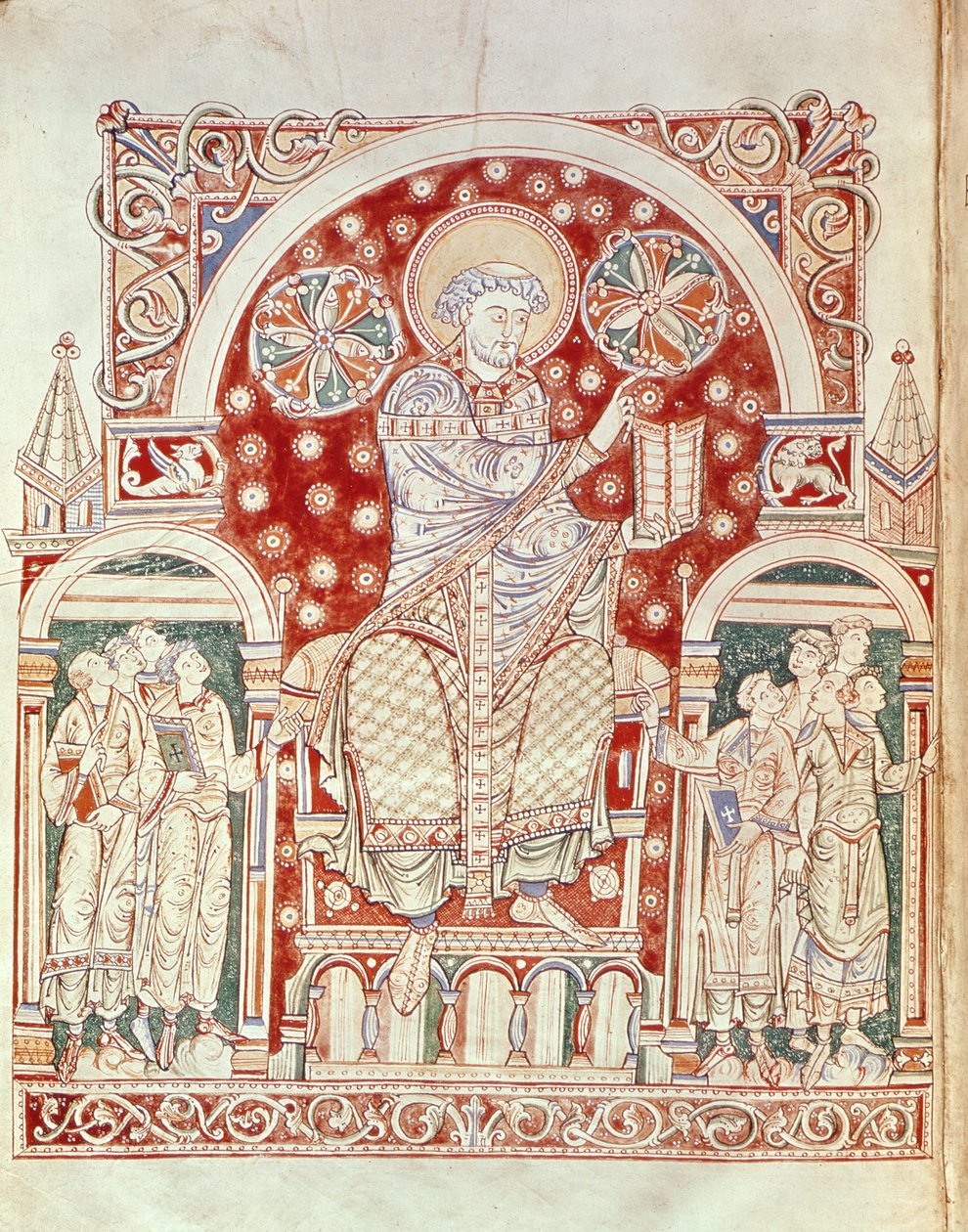 St. Augustine preaching to his disciples, from De Civitate Dei by Italian School
