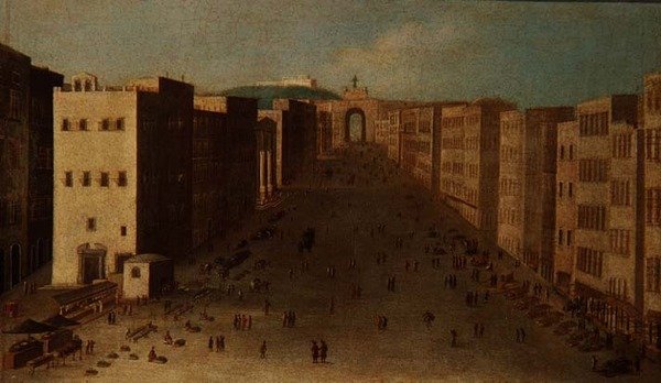 Neapolitan Street Scene by Italian School