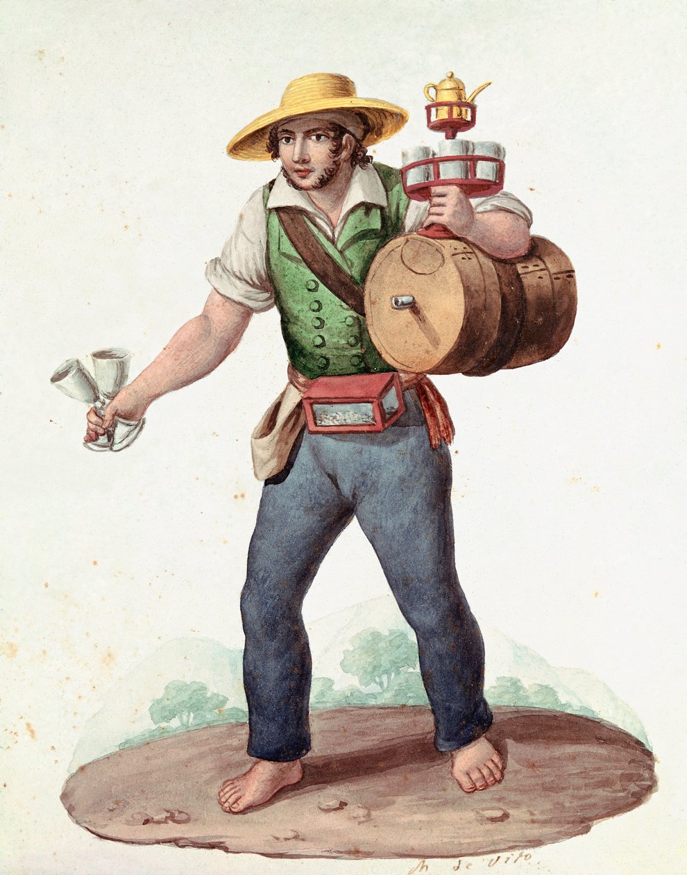 Old Neapolitan Trades: The Water Seller by Italian School