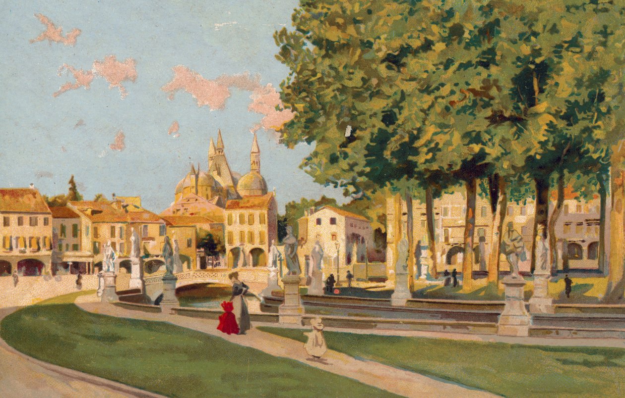Padua: Piazza Vittorio Emanuele, Prato della Valle by Italian School