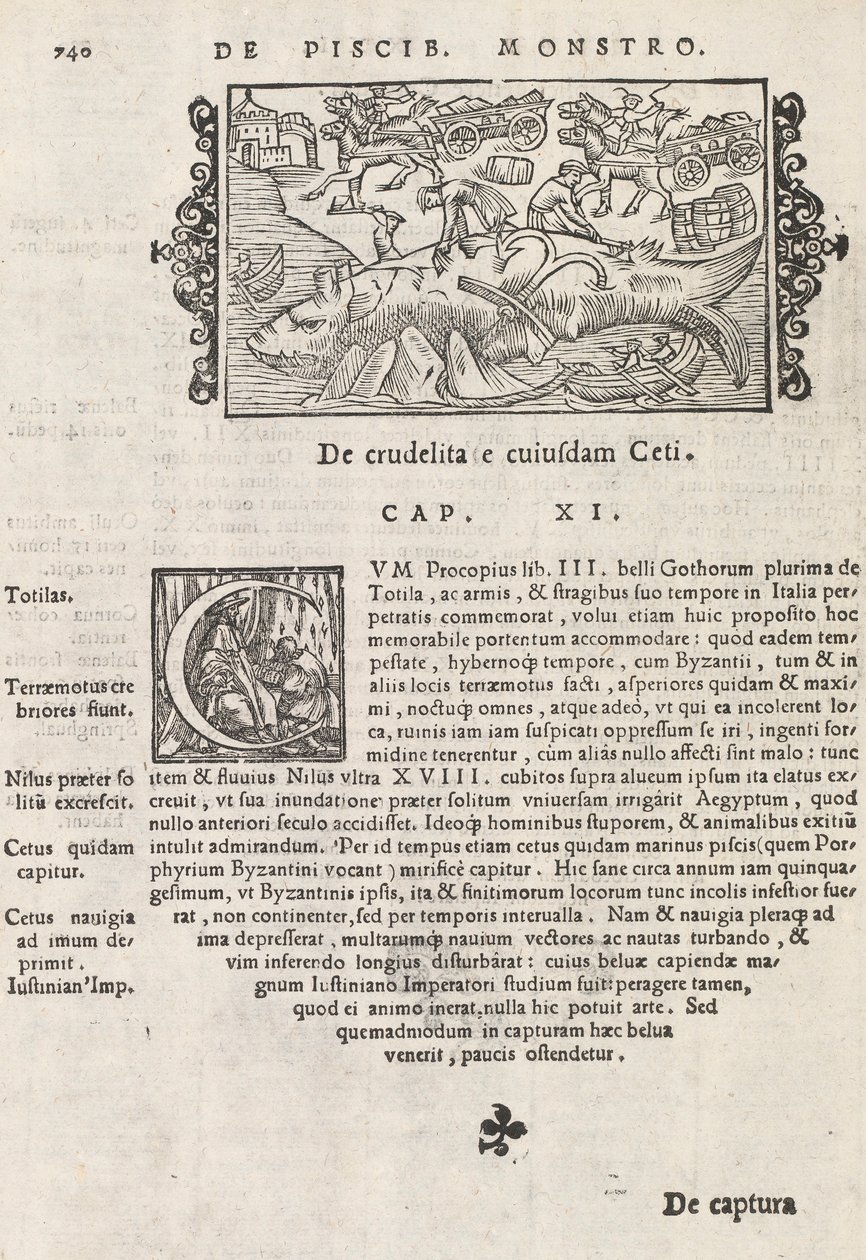 Page 740 from Historia De Gentivus Septentrionalibus by Magnus Olaus, Rome 1565 by Italian School