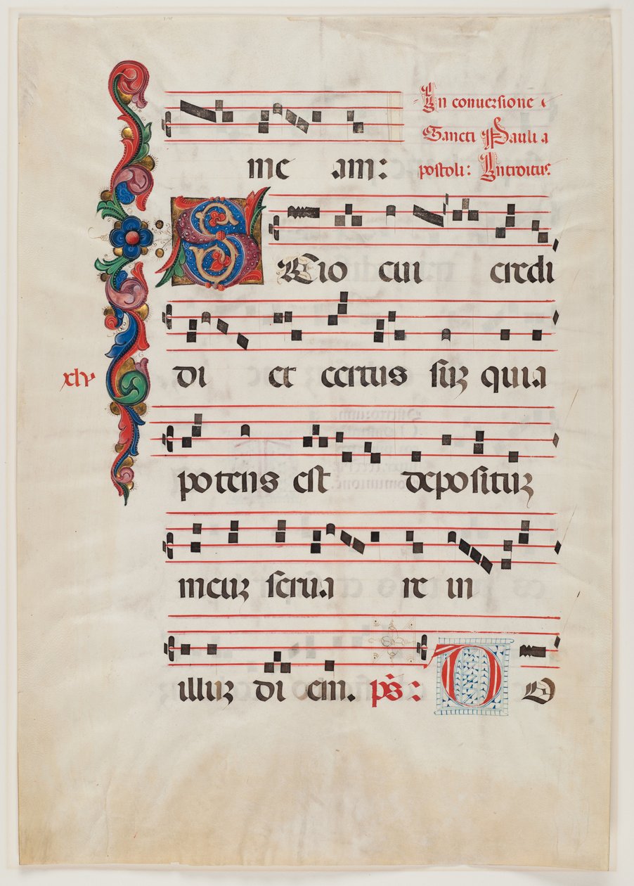 Page from a missal or choir book, Northern Italy, first half of the 15th century by Italian School