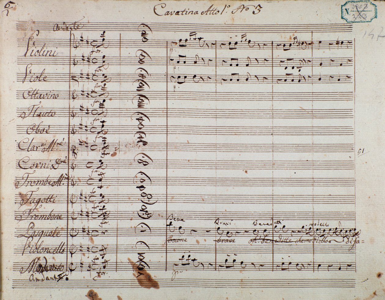 Page of musical score from Act I of the opera 