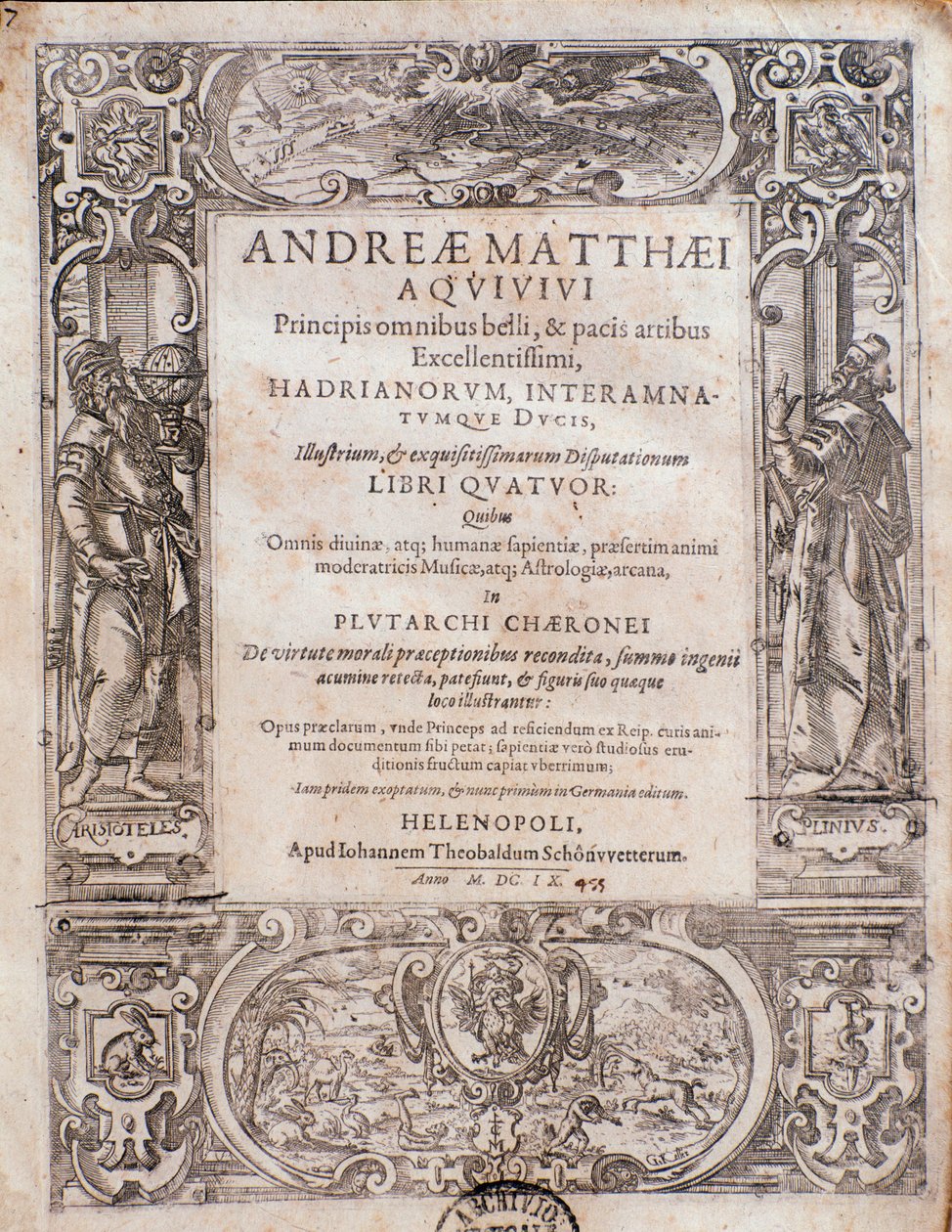 Page Taken from Principi Omnibus Belli by Andrea Matteo Acquaviva by Italian School