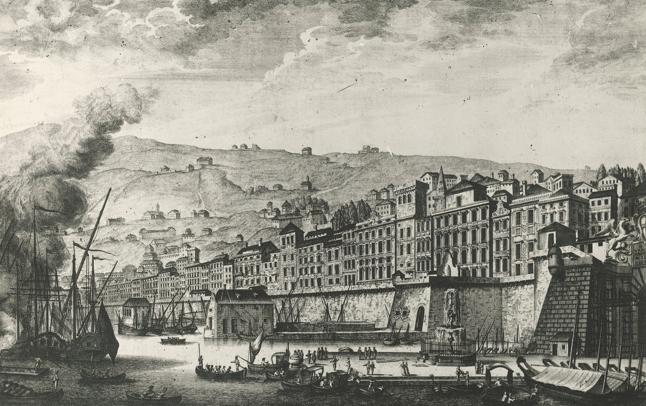 Ponte Reale in Genoa by Italian School