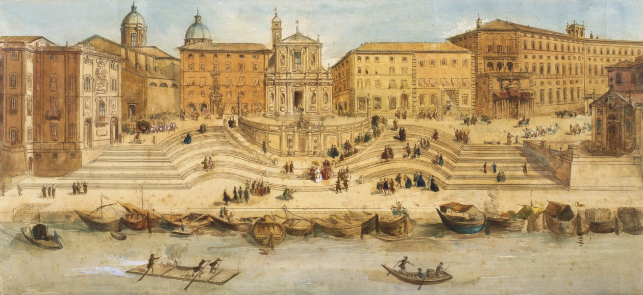 Porto di Ripetta by Italian School