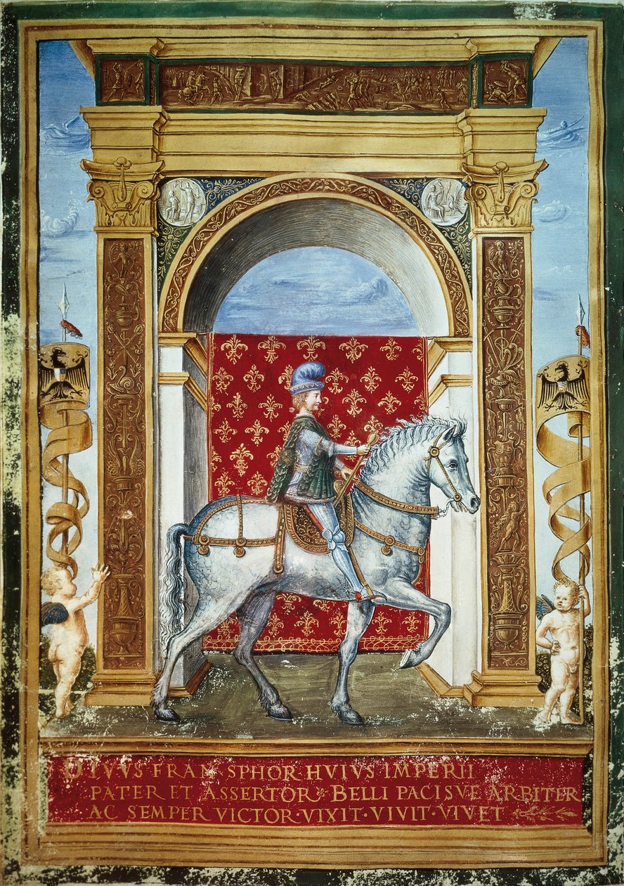 Portrait of Francesco Sforza on Horseback by Italian School