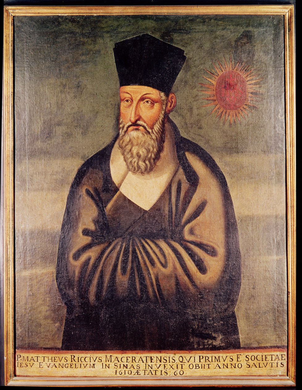 Portrait of Matteo Ricci (1552-1610) Italian missionary, founder of the Jesuit mission in China by Italian School
