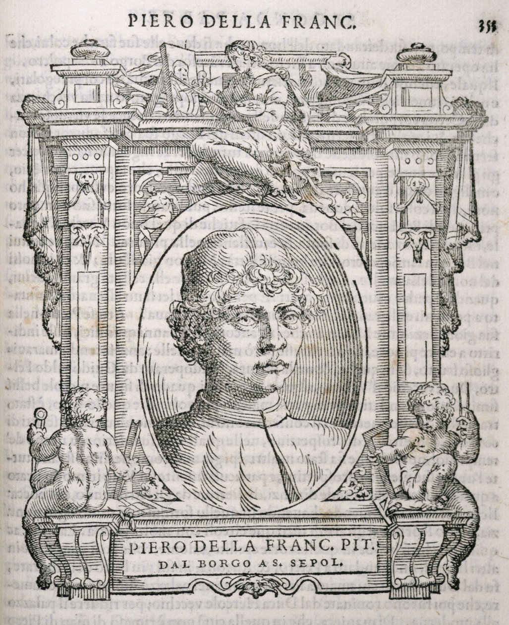 Portrait of Piero della Francesca from Vasari