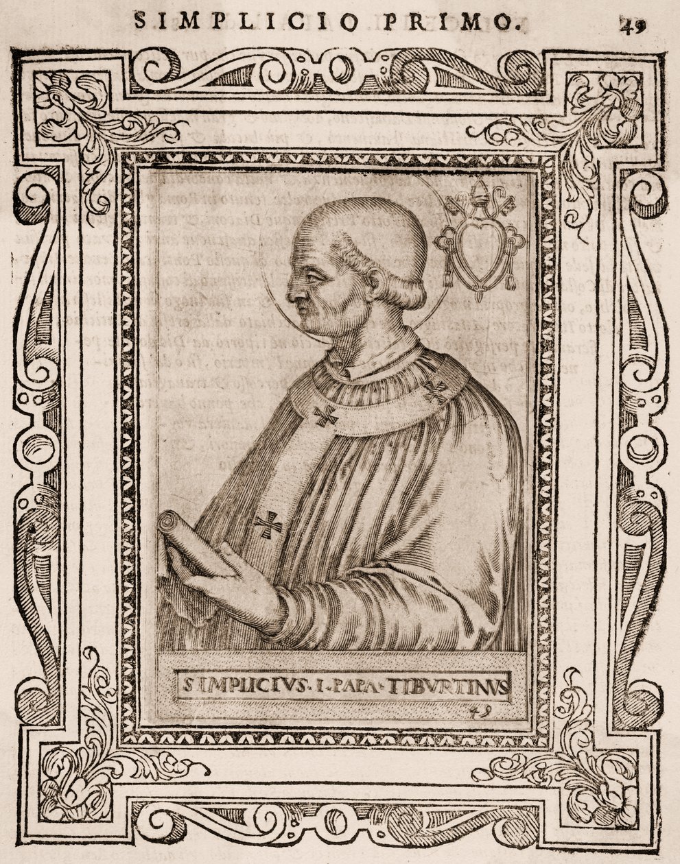 Portrait of Pope Simplicius by Italian School