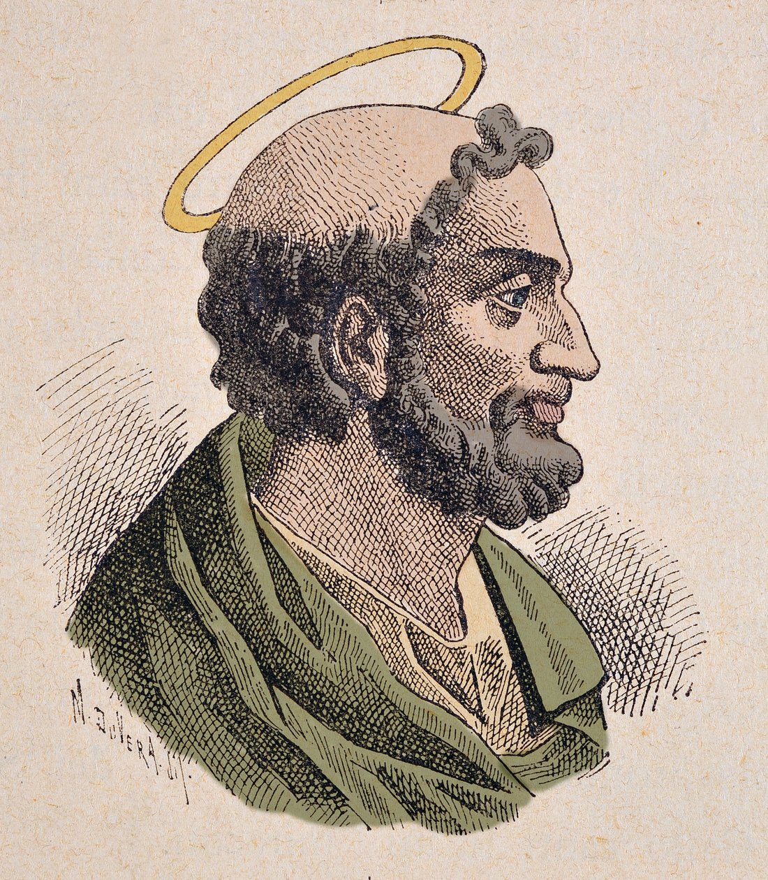 Portrait of Saint Peter, first Pope and Bishop of Rome by Italian School