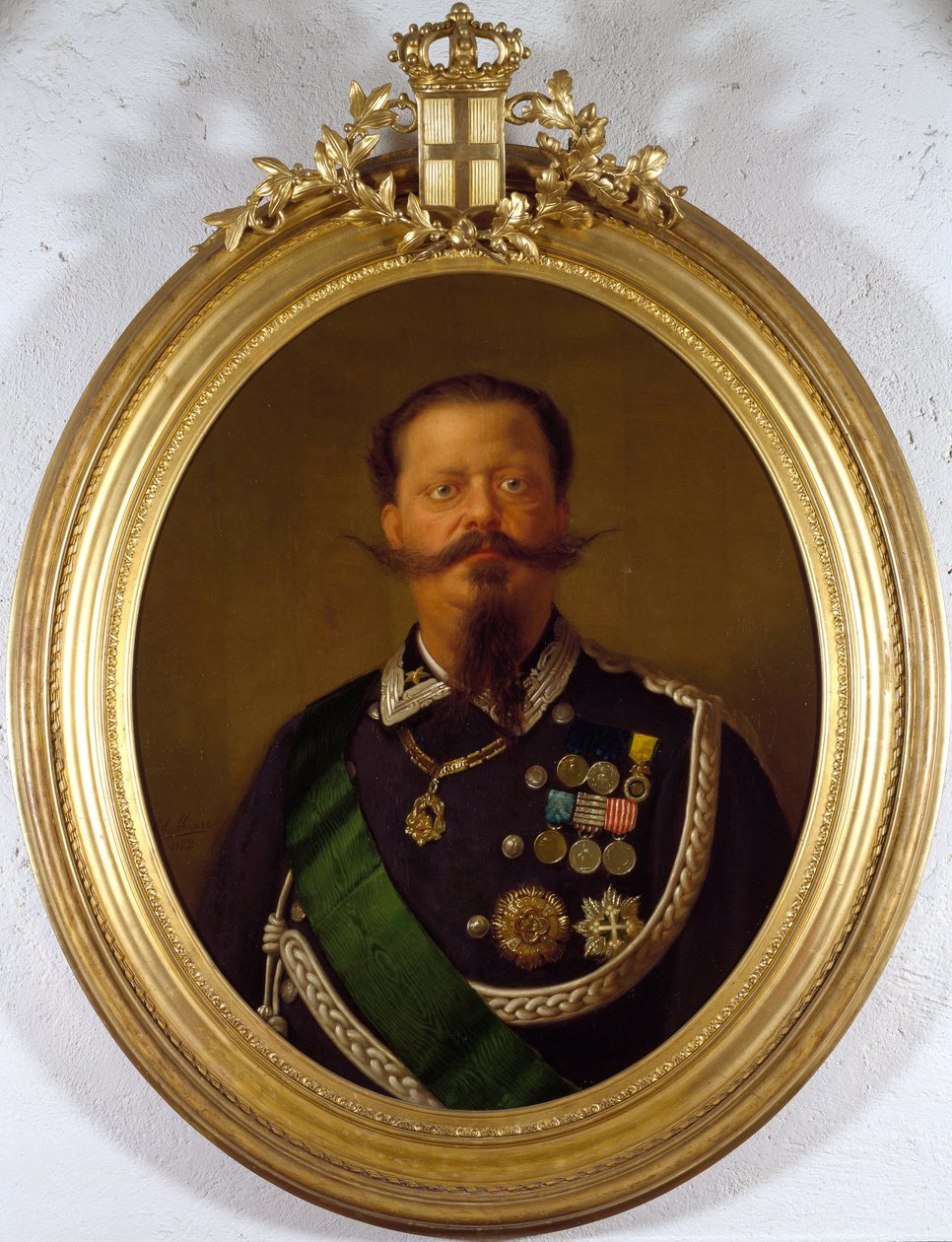 Portrait of the King of Italy Victor Emmanuel II by Italian School
