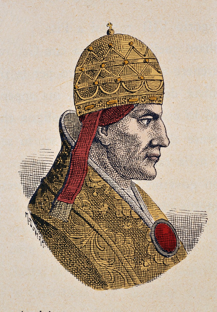 Portrait of Pope Celestine III (1191-1198) by Italian School