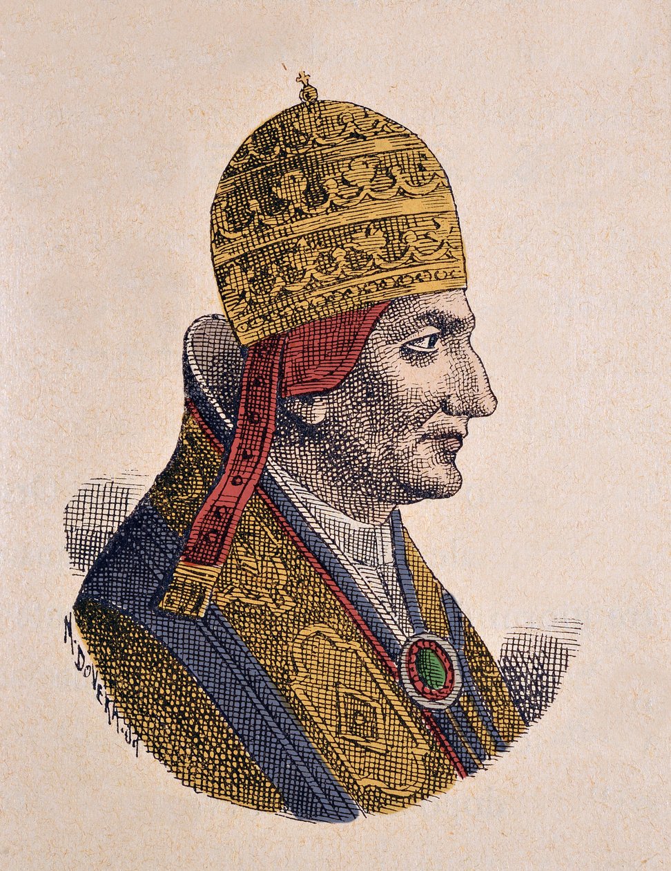 Portrait of Pope Gregory VIII (1187) by Italian School