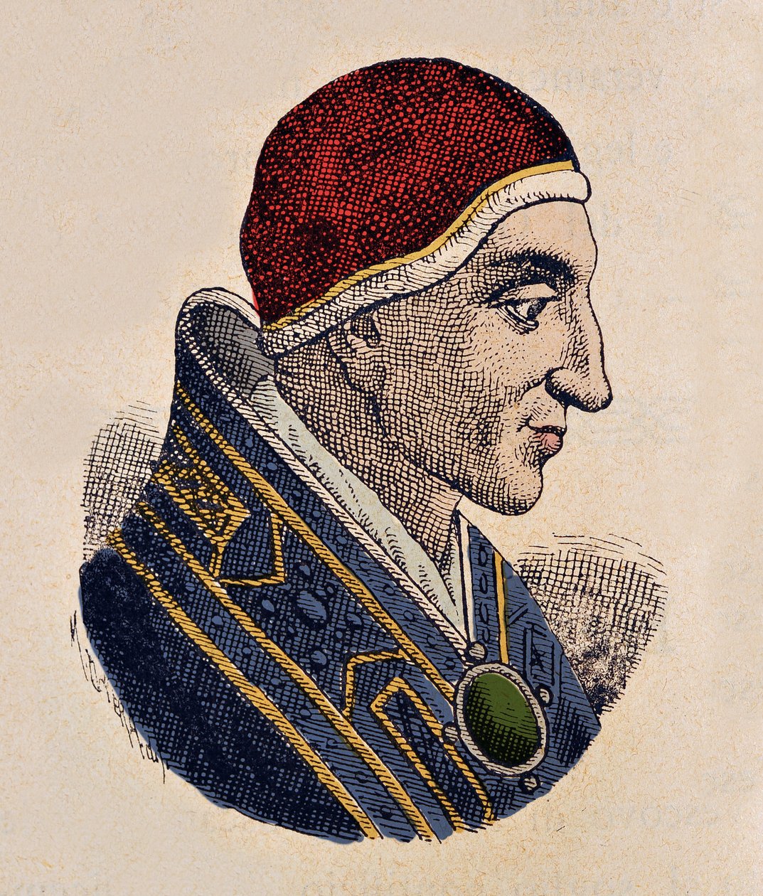 Portrait of Pope John XV (985-996) by Italian School