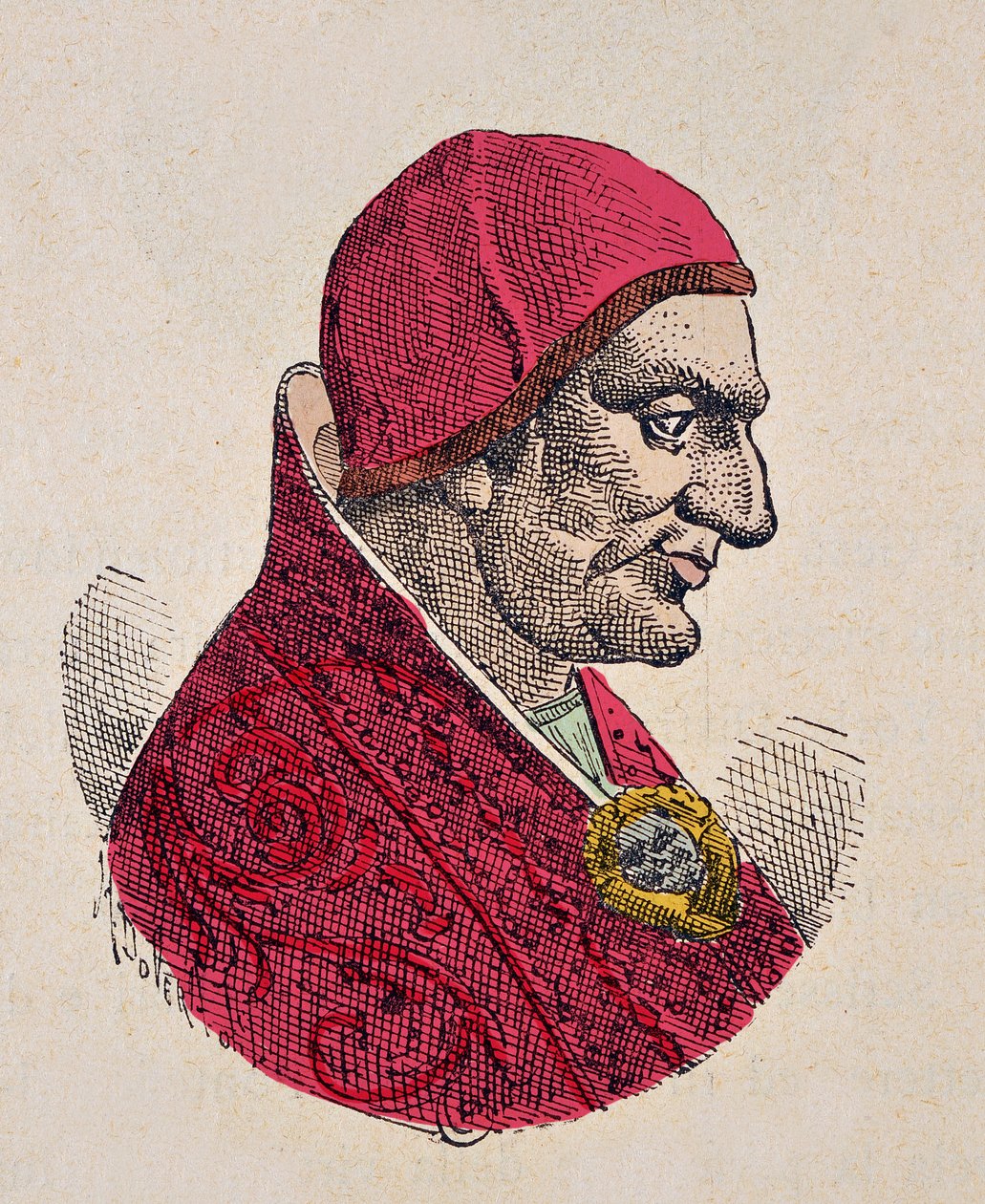 Portrait of Pope Sabinian (604-606) by Italian School