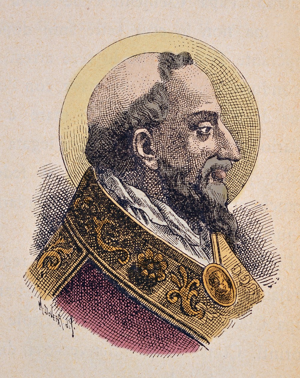 Portrait of Pope Clement I (88-97) by Italian School