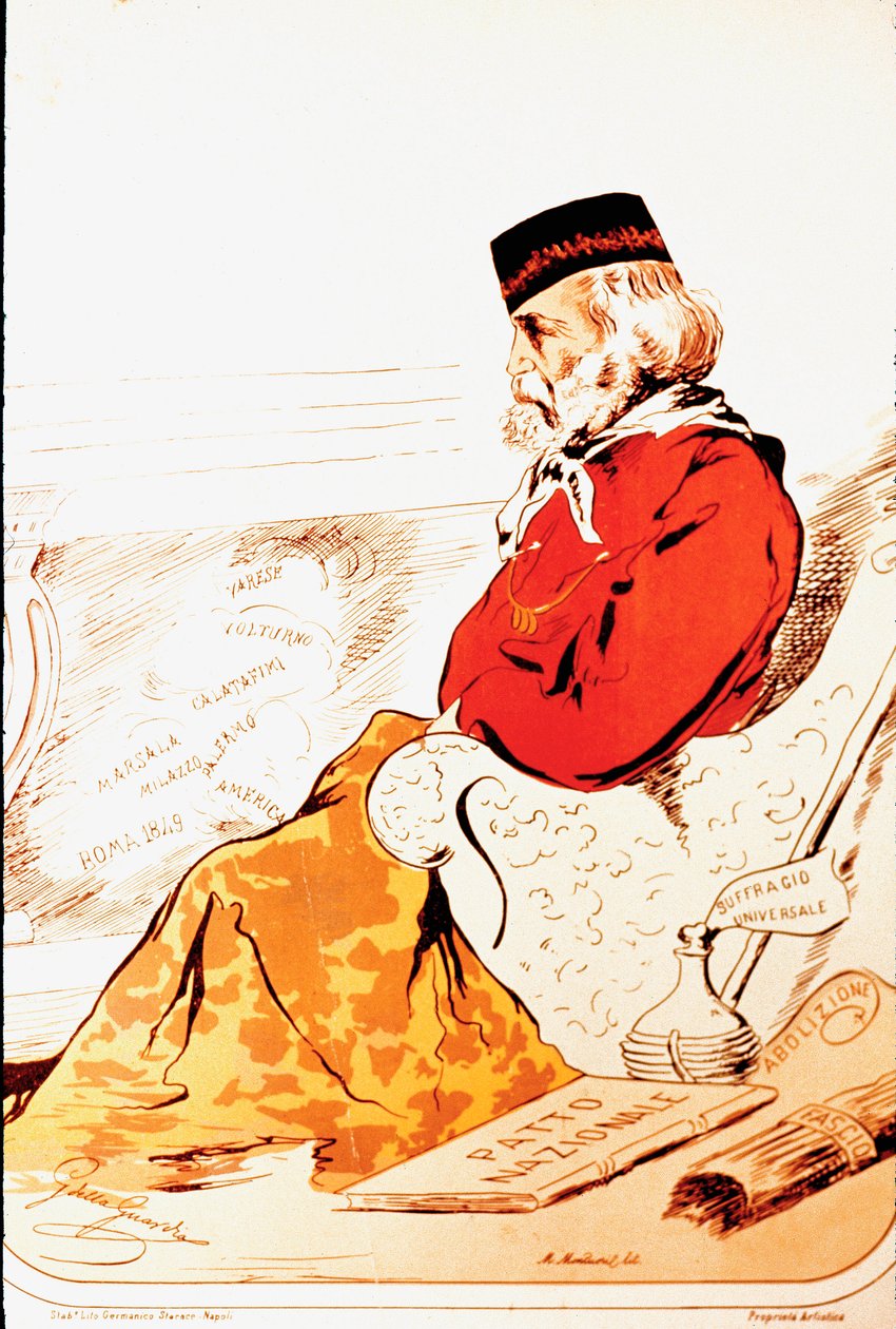 Representation of Giuseppe Garibaldi in 1874 by Italian School