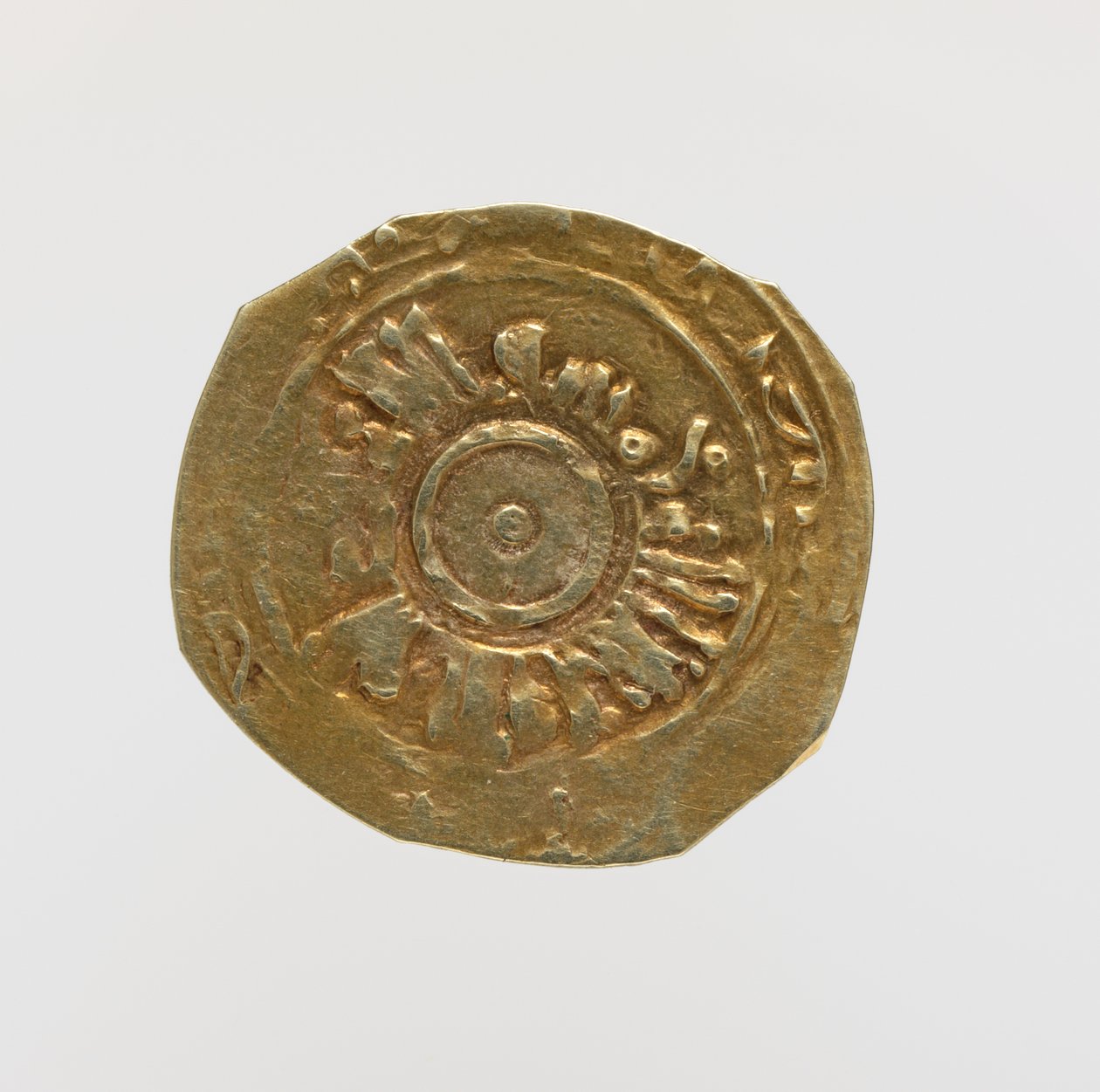 Reverse of the Tari of Amalfi with Pseudo-Cufic Epigraphy (Gold) by Italian School