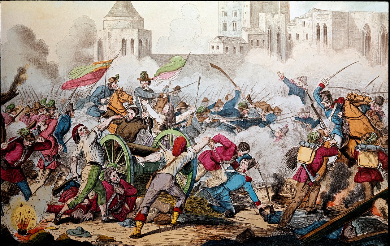 Risorgimento: The Fights of Palermo on 26 May 1860 by Italian School