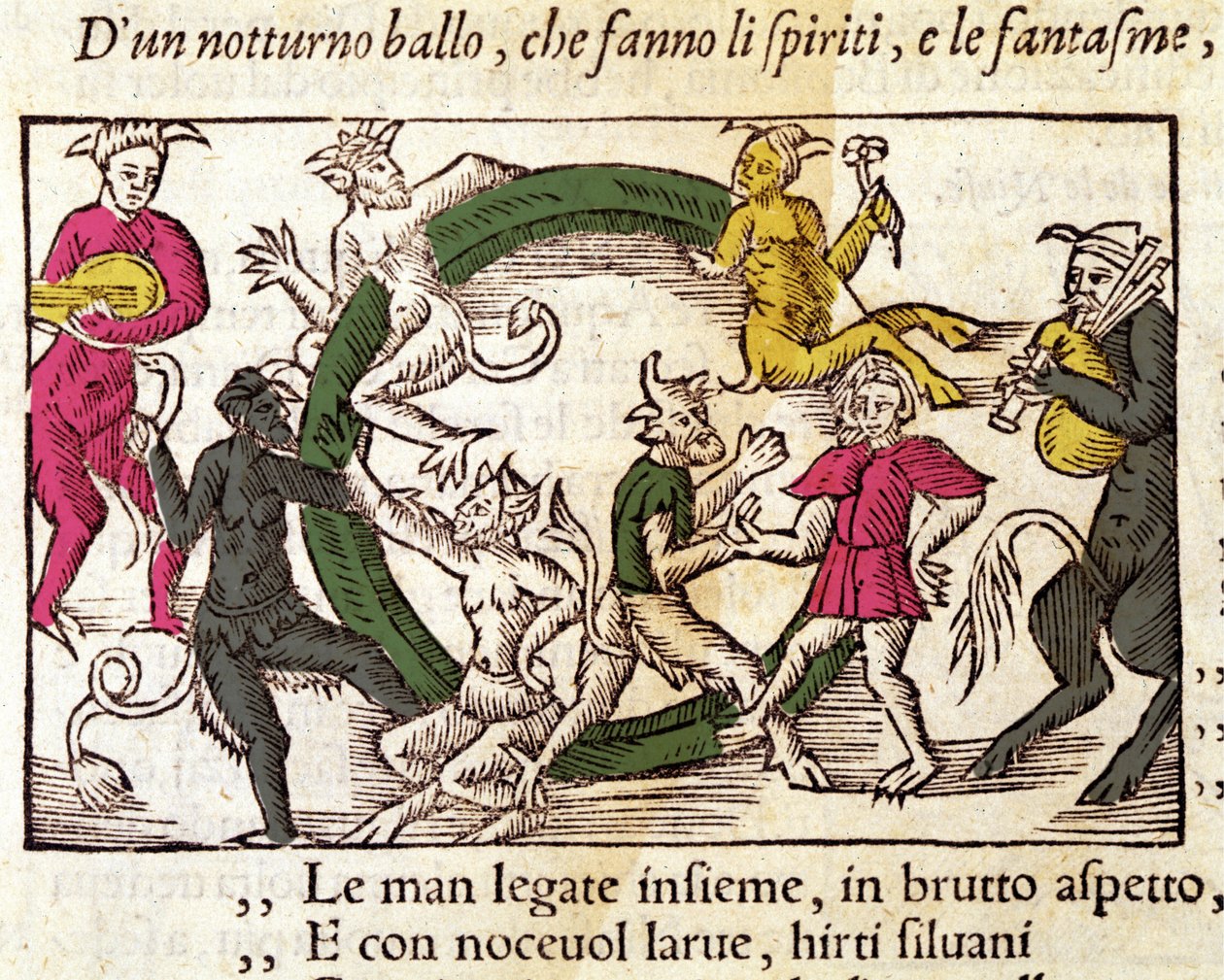 Sabbath Ceremony with Witches. Engraving by Olaus Magnus, 
