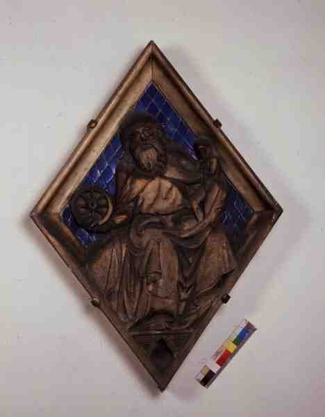 Saturn, relief tile from the Campanile by Italian School