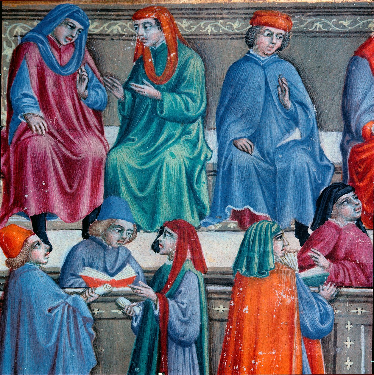 Sienese merchants (detail) by Italian School