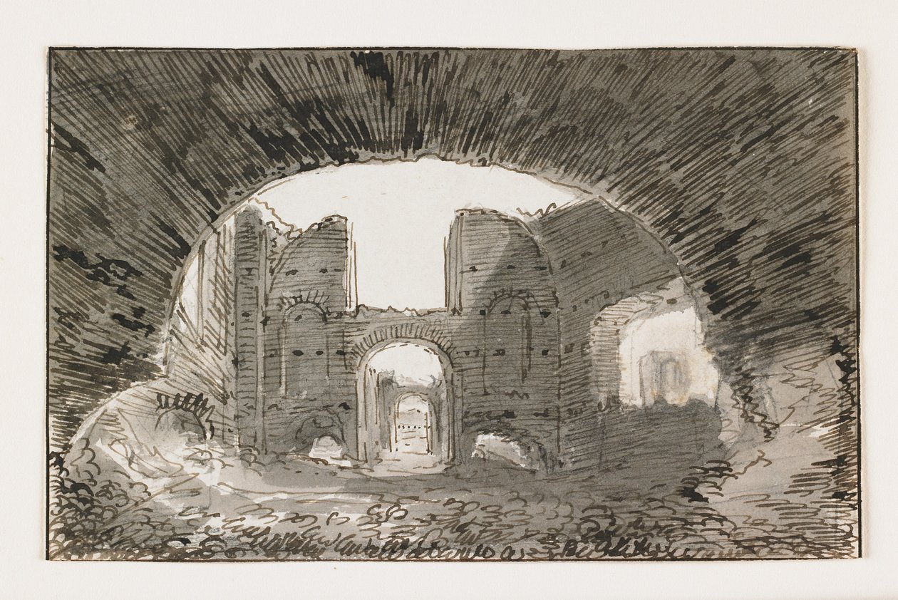 Sketch of the Baths of Caracalla, Early 19th Century by Italian School