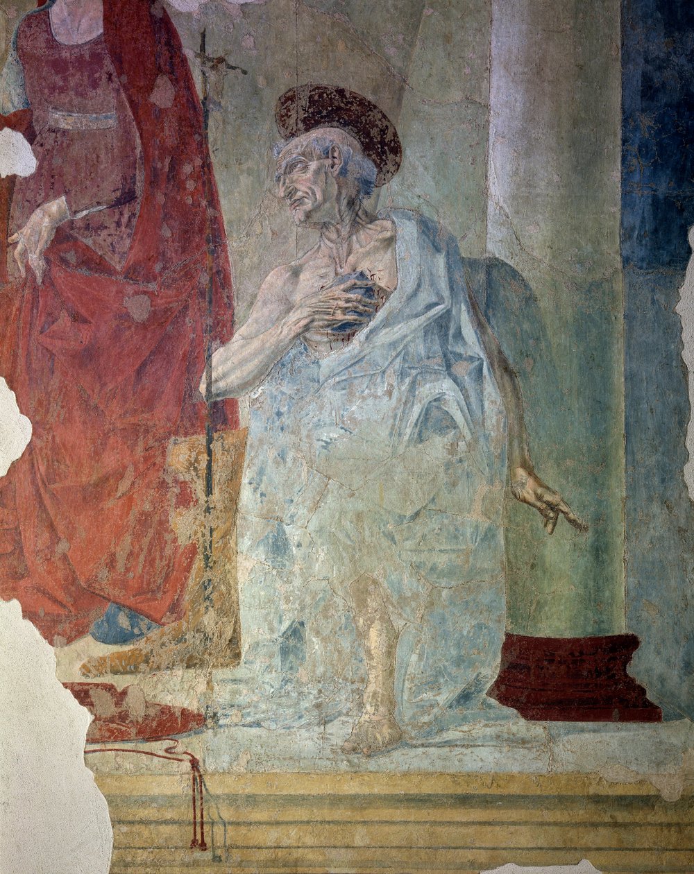 St Jerome as a penitent (detail) by Italian School